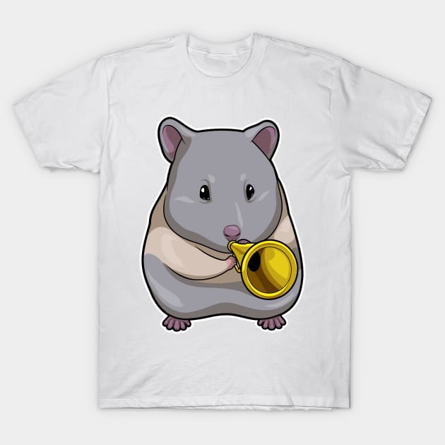 Hamster Musician Trumpet Music T-Shirt by Markus Schnabel